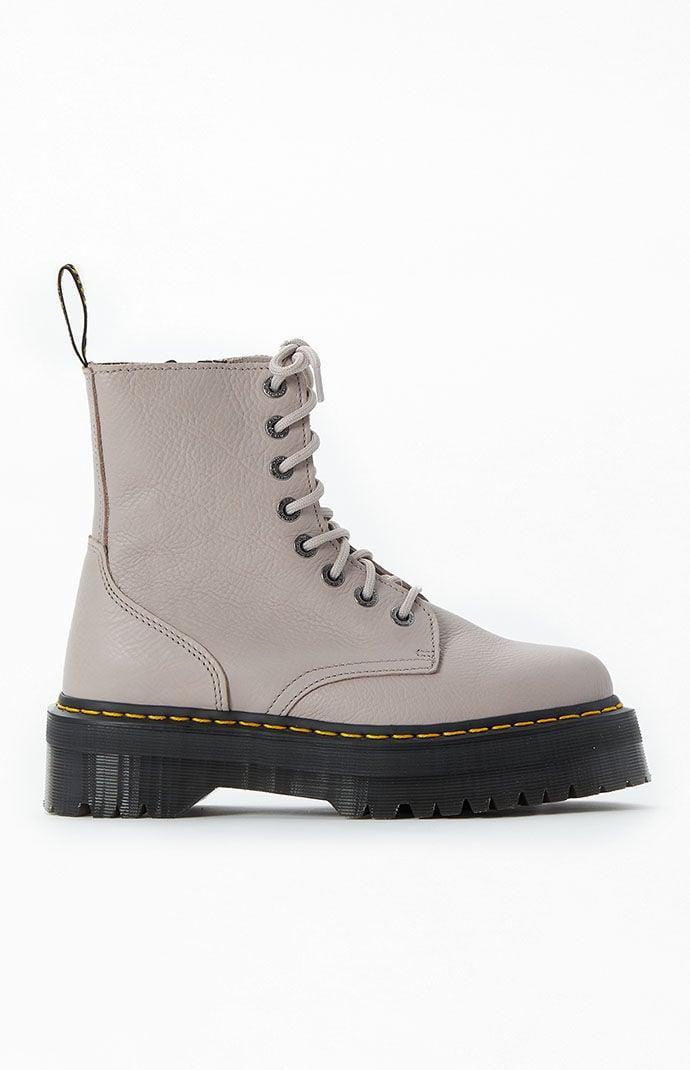 DR. MARTENS' Pisa Leather Ankle Boots In Vintage Taupe Pisa Product Image