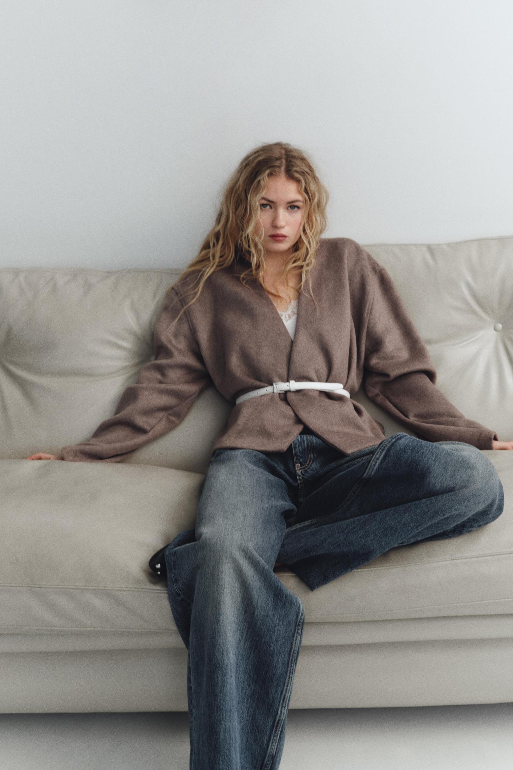 BELTED SOFT JACKET Product Image