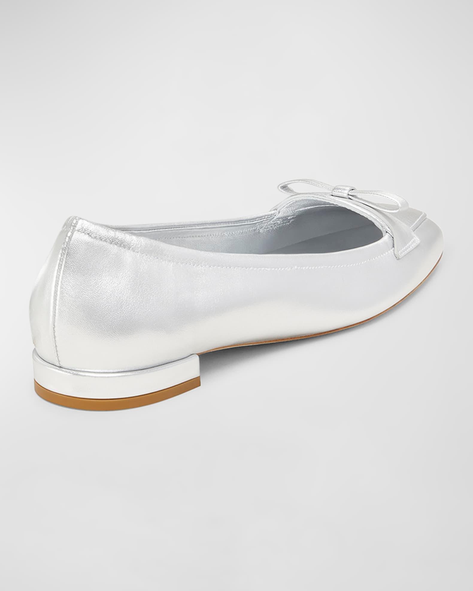Tully Metallic Bow Ballerina Loafers Product Image