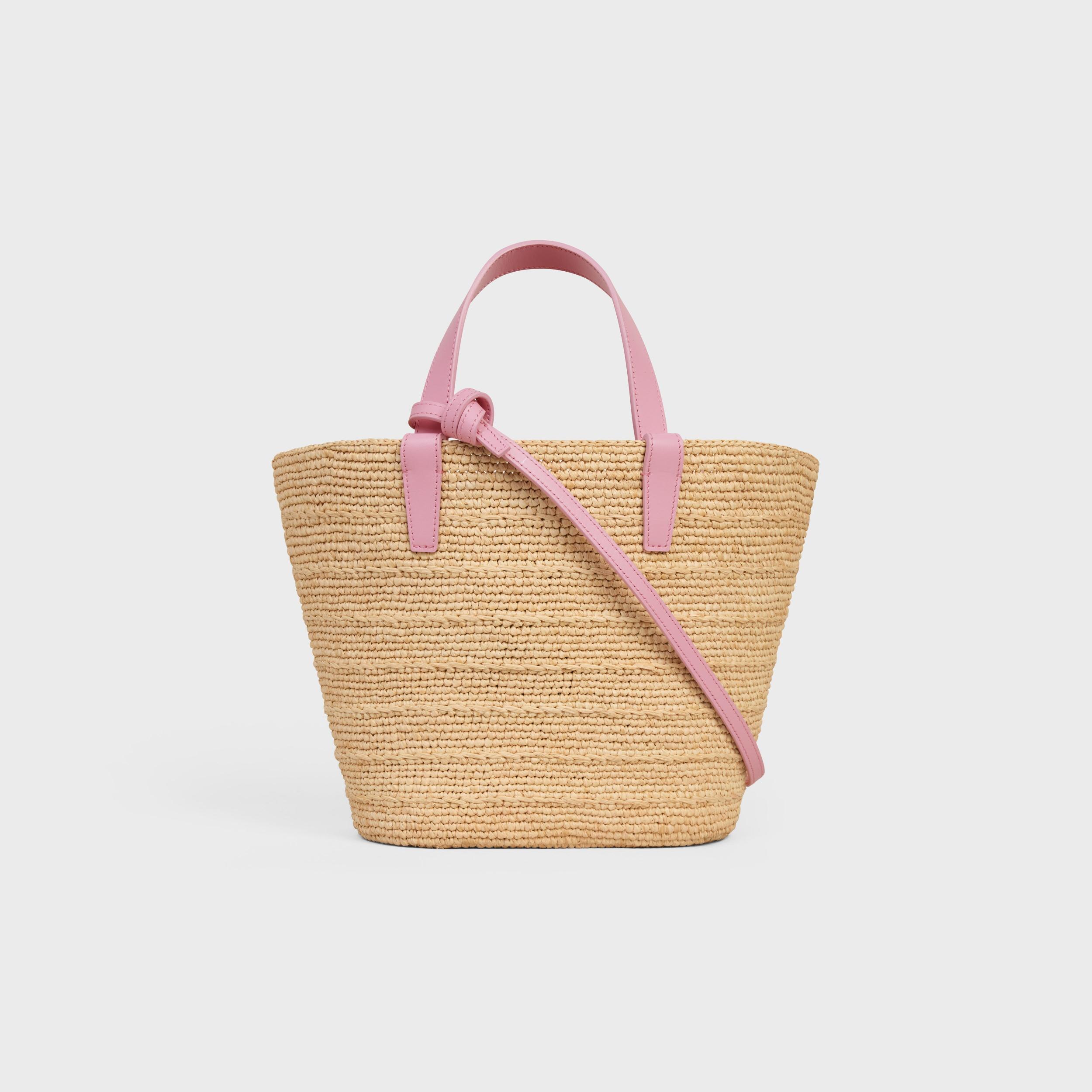 TEEN SUPPLE CELINE CLASSIC PANIER IN Raffia and calfskin Product Image