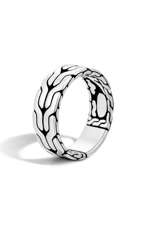 Mens Chain Classic Silver Band Ring Product Image