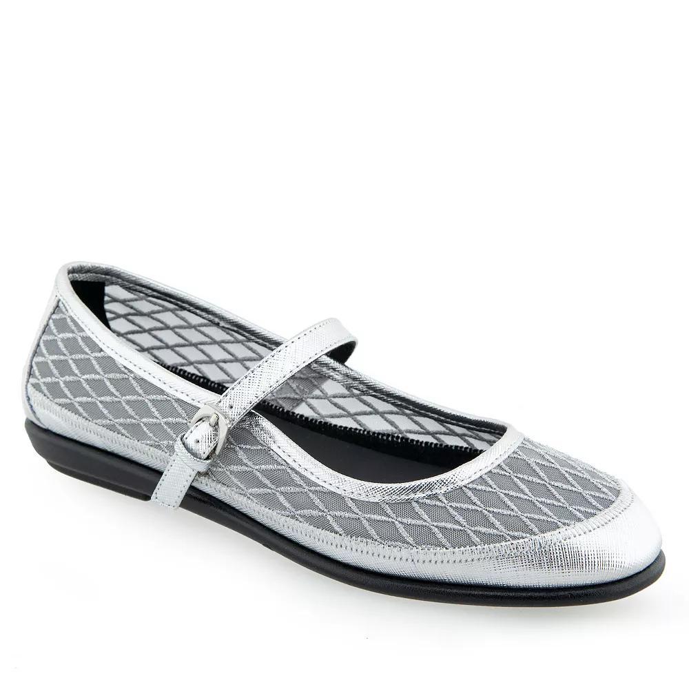 Aerosoles Baylee Women's Mary Jane Flats, Size: 5, Silver Mesh Product Image