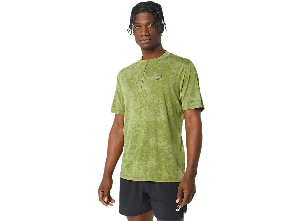 Metarun Pattern 1/2 Zip Short Sleeve Top Product Image