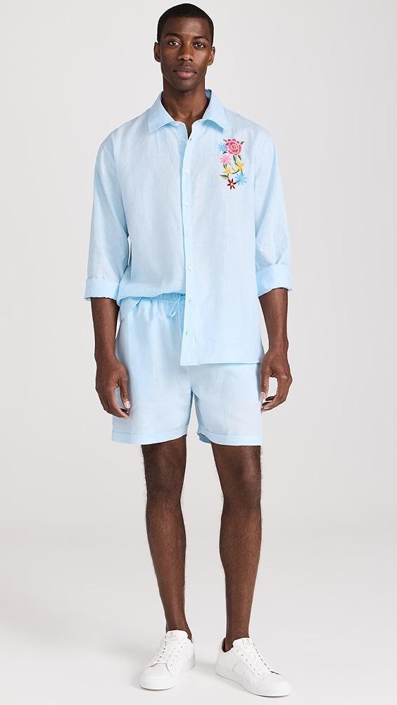 Fanm Mon Demir Drawstring Linen Shorts 5" | Shopbop Product Image