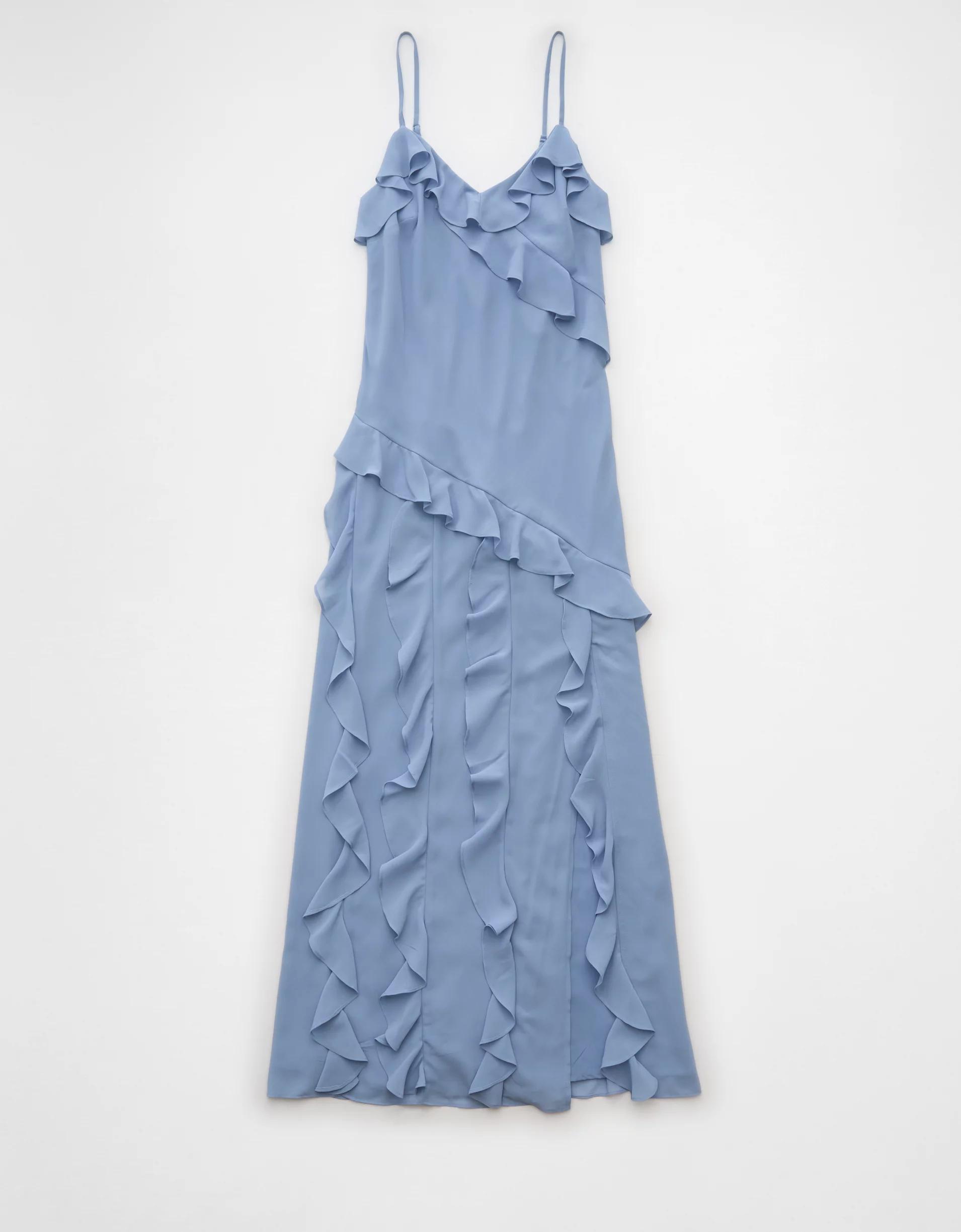 AE Ruffle Maxi Slip Dress Product Image
