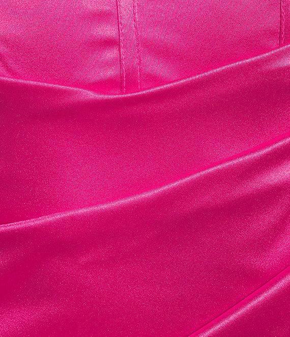 Honey and Rosie Sleeveless V-Neck Angled Pleating Dress Product Image