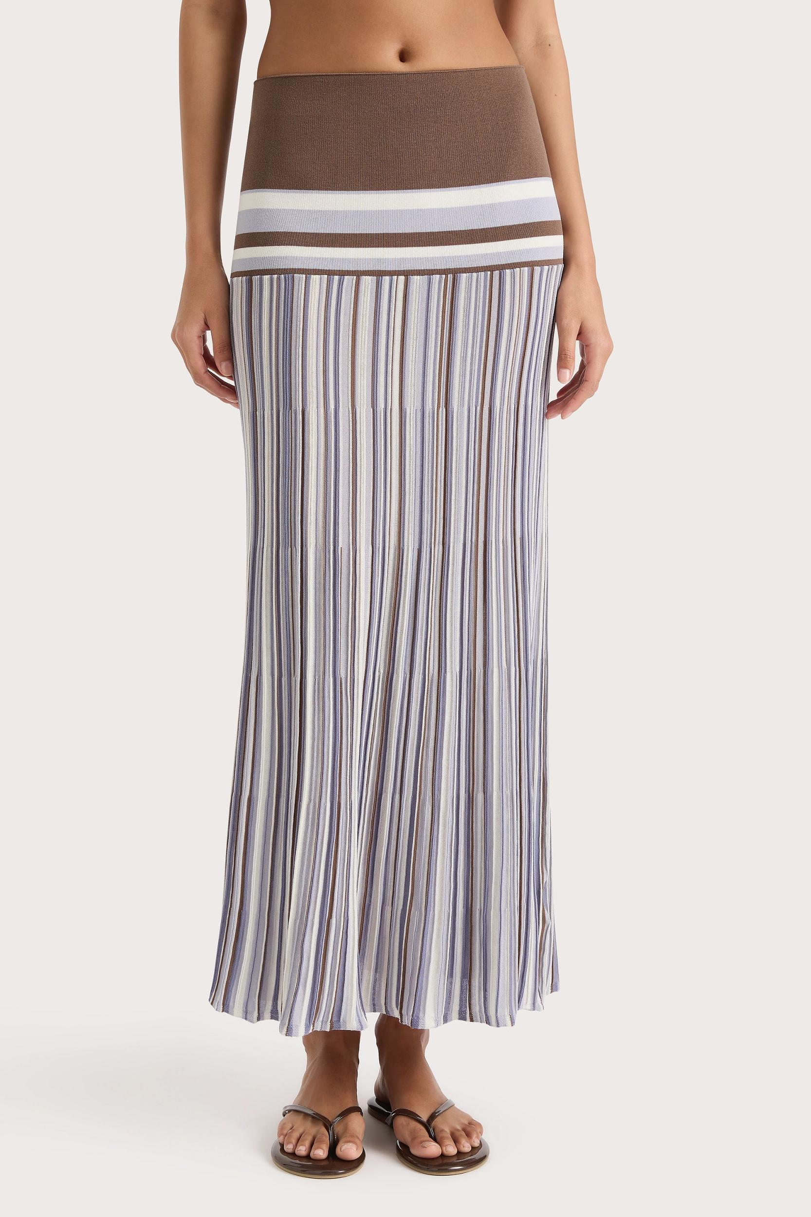 Citara Strapless Top Pale Blue Stripe Product Image