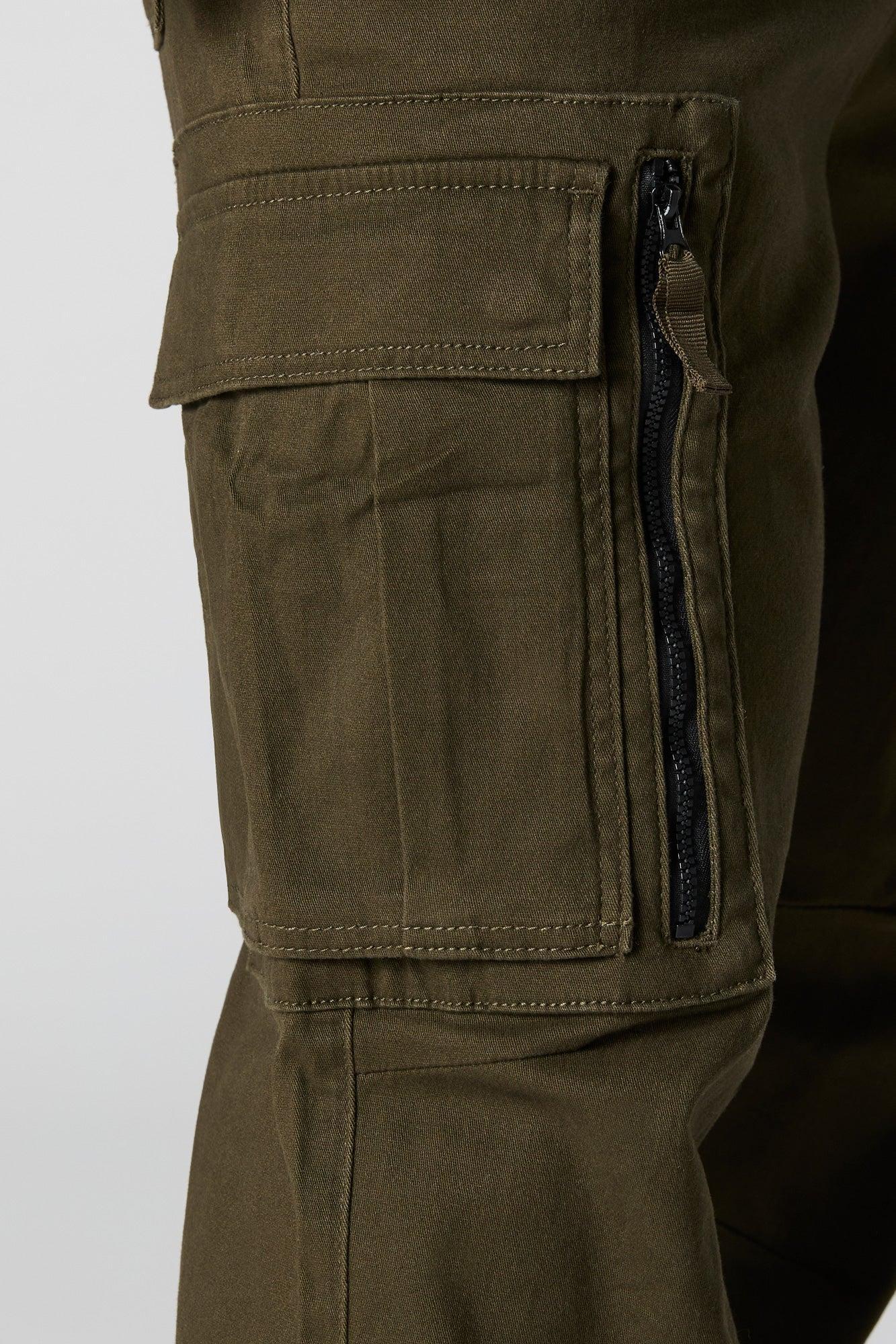 Zip Pocket Drawstring Cargo Pant Male Product Image