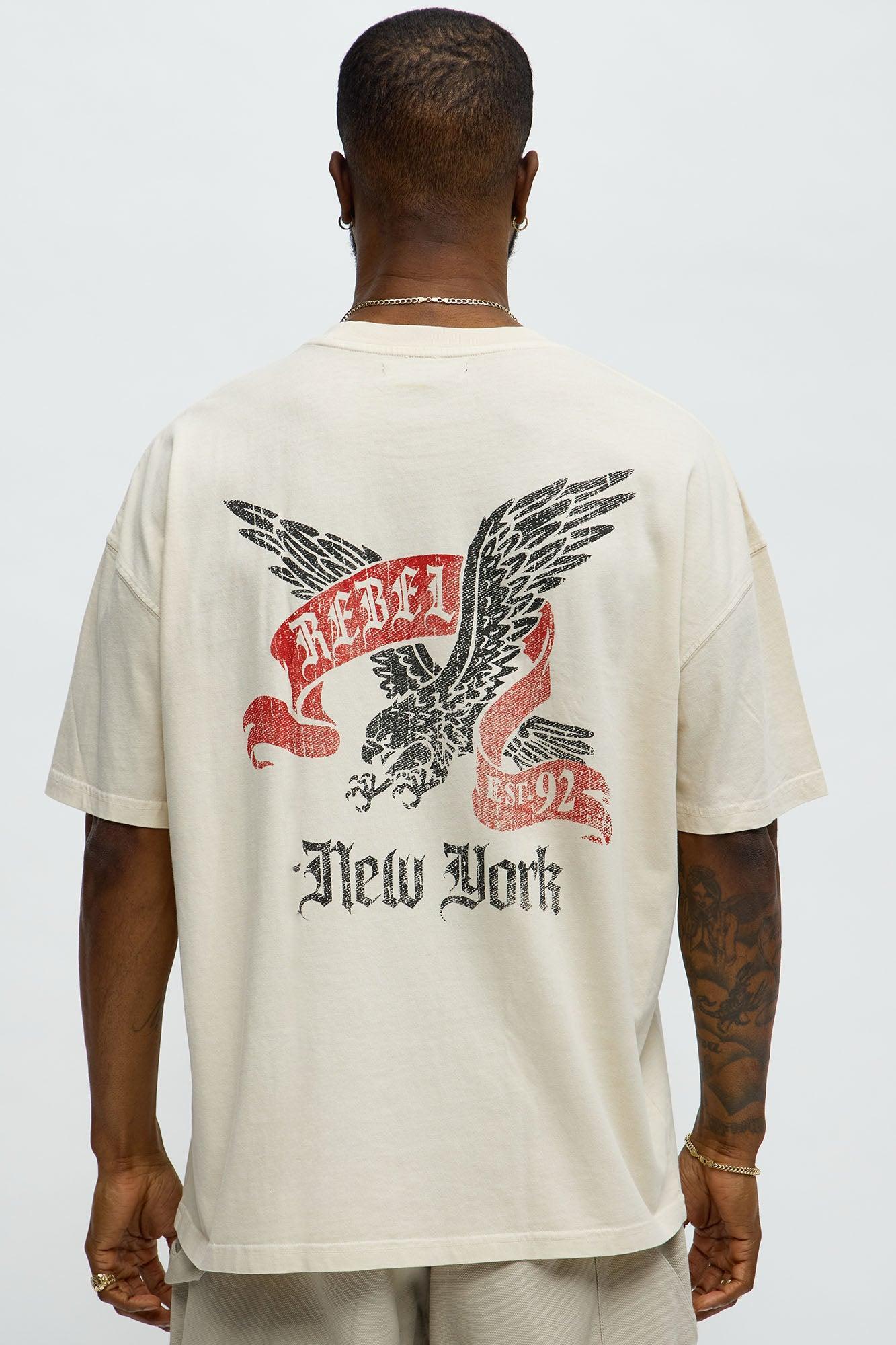Rebel NYC 92 Oversized Short Sleeve Tee - Cream Product Image