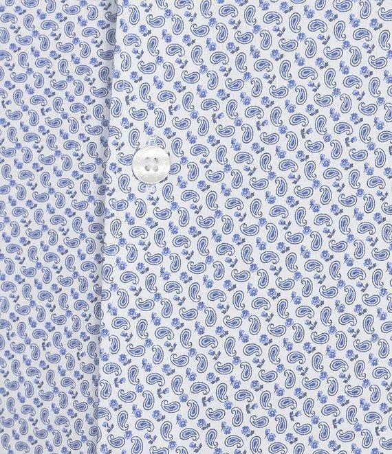 Hart Schaffner Marx State Street Essentials Long Sleeve Paisley Albini Knit 4Flex Coat Front Shirt Product Image