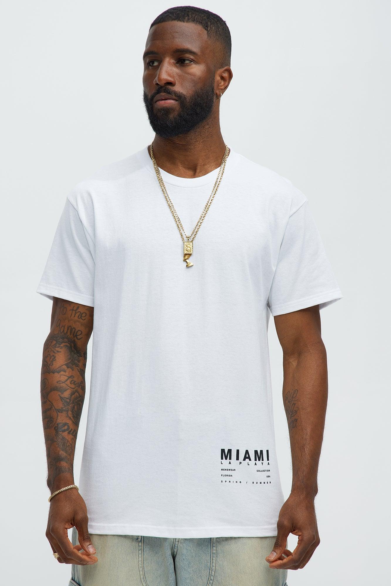 Miami La Playa Collection Short Sleeve Tee - White Product Image