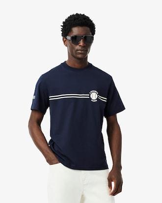 Men's Printed Embroidered Cotton Jersey T-Shirt Product Image