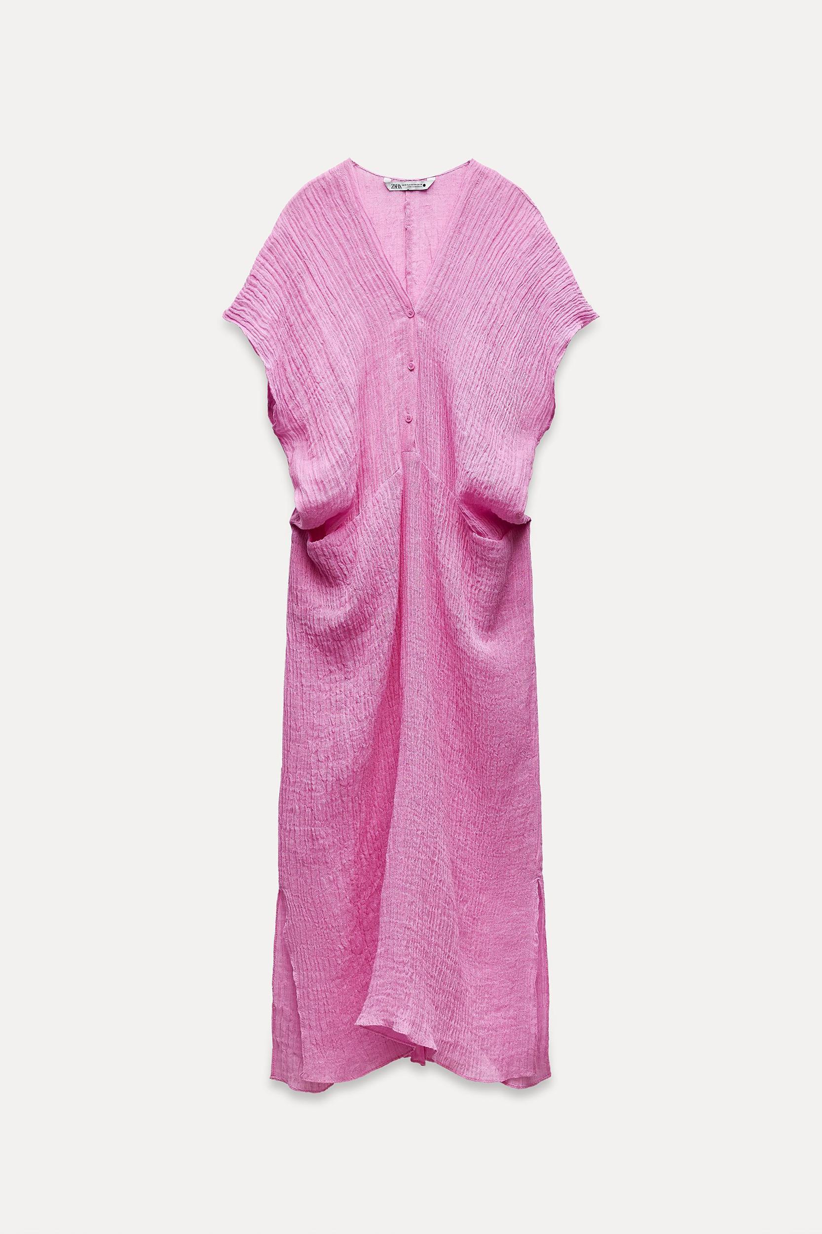 100% LINEN TUNIC DRESS ZW COLLECTION Product Image