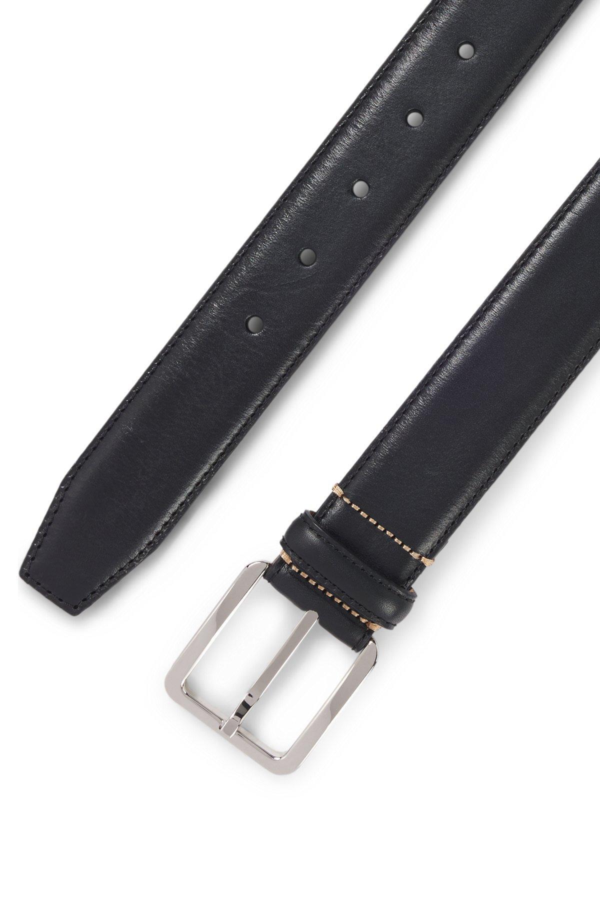 Italian-leather holdall with contrast stitching Product Image