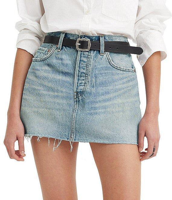 Levi's® Icon Mid Rise Raw Hem Denim Mini Skirt Product Image