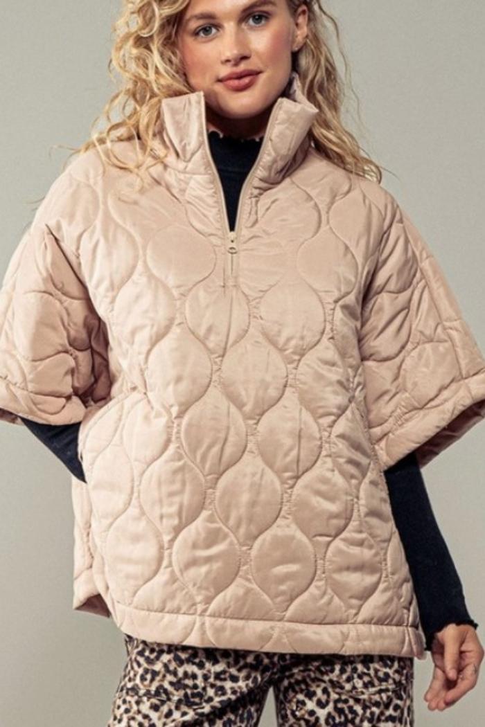 Quilted Boxy Poncho Product Image