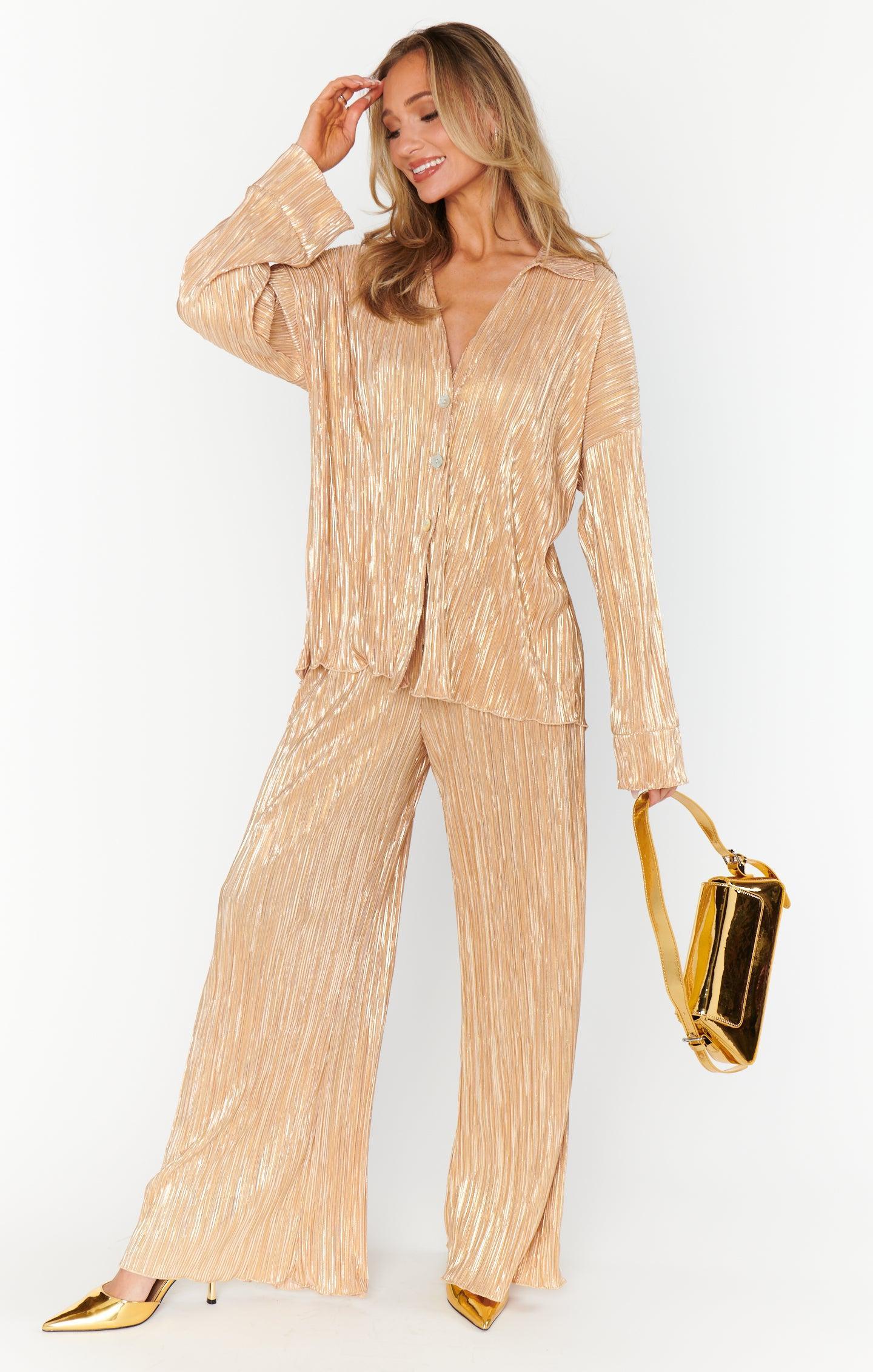 Everywhere Pants ~ Gold Pleat Product Image