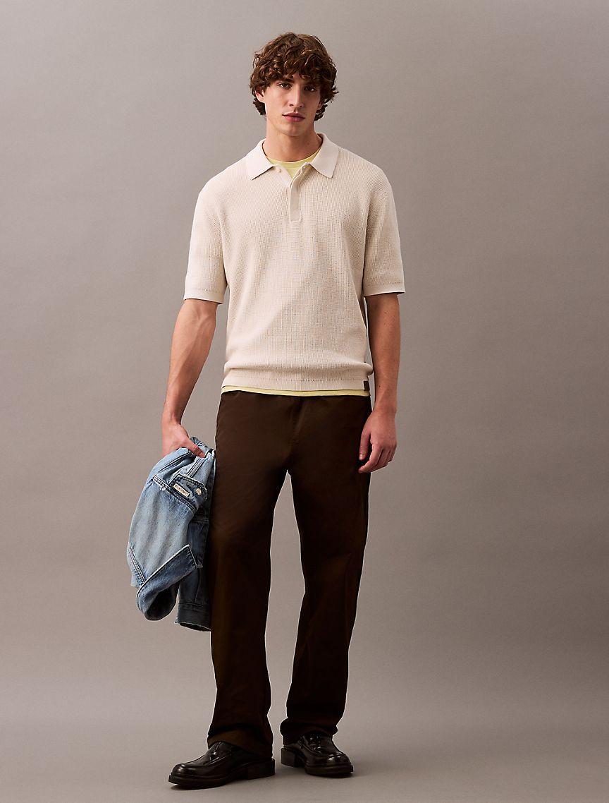 Smooth Cotton Waffle Classic Polo Shirt  Product Image