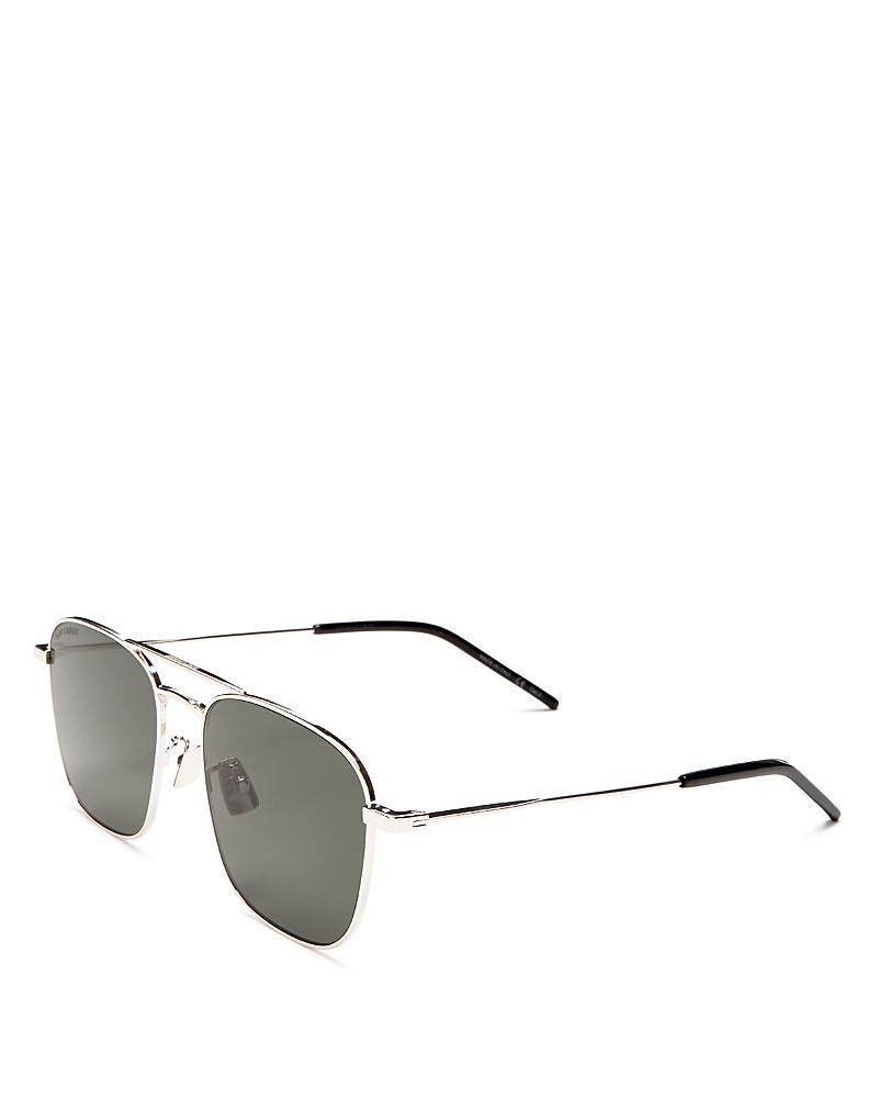 Saint Laurent Mens Brow Bar Aviator Sunglasses, 58mm Product Image