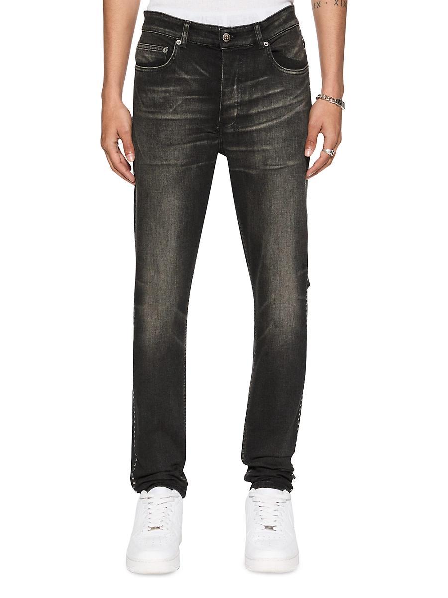 Mens Democrazy Chitch Tarr Studded Slim-Tapered Jeans Product Image