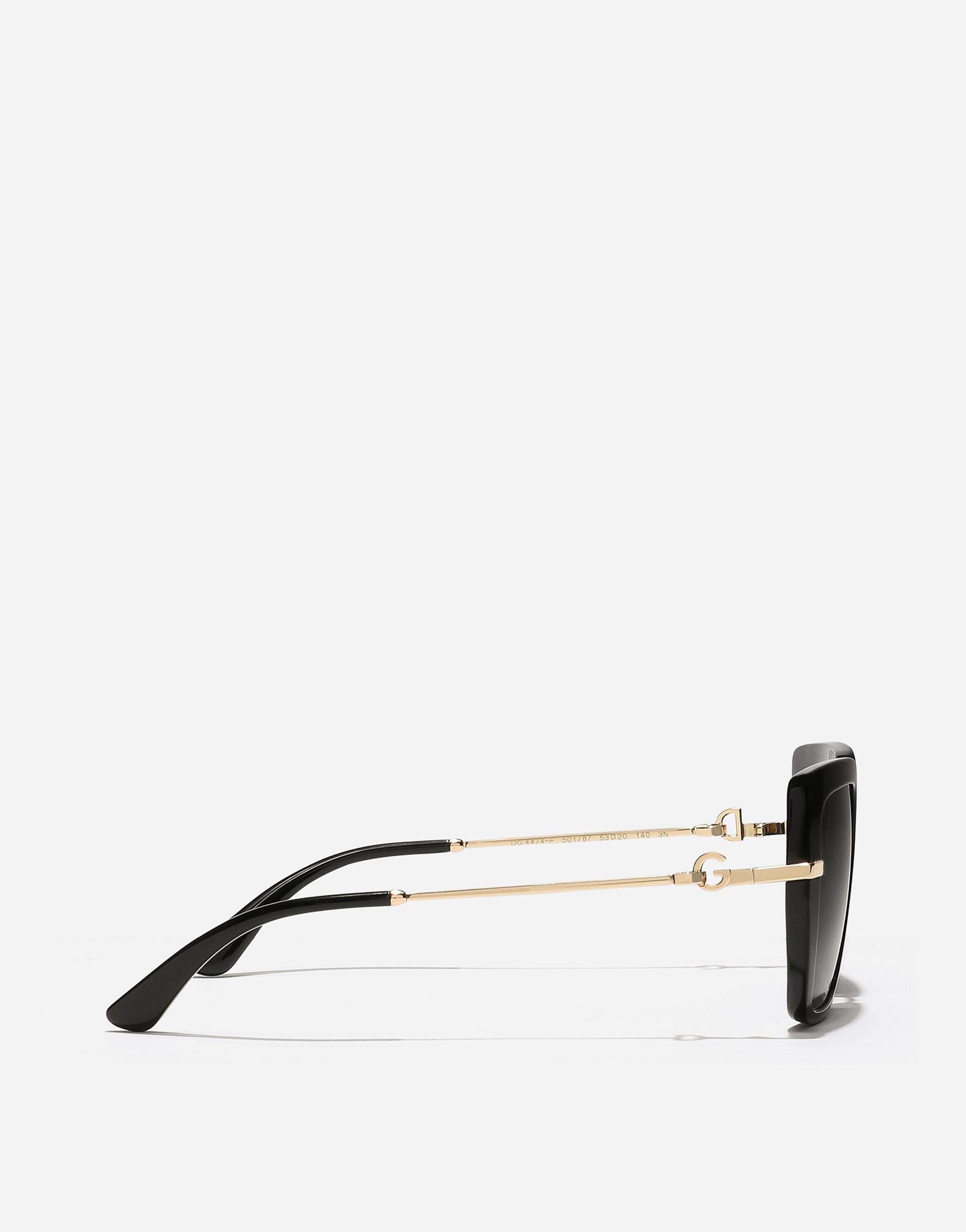 DOLCE & GABBANA Womens Black Dg4373 Square-frame Acetate Sunglasses In Light Grey Gradient Black Product Image