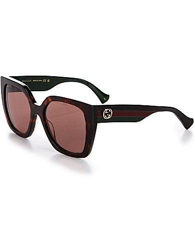 Color-Block GG Injection Plastic Cat-Eye Sunglasses Product Image