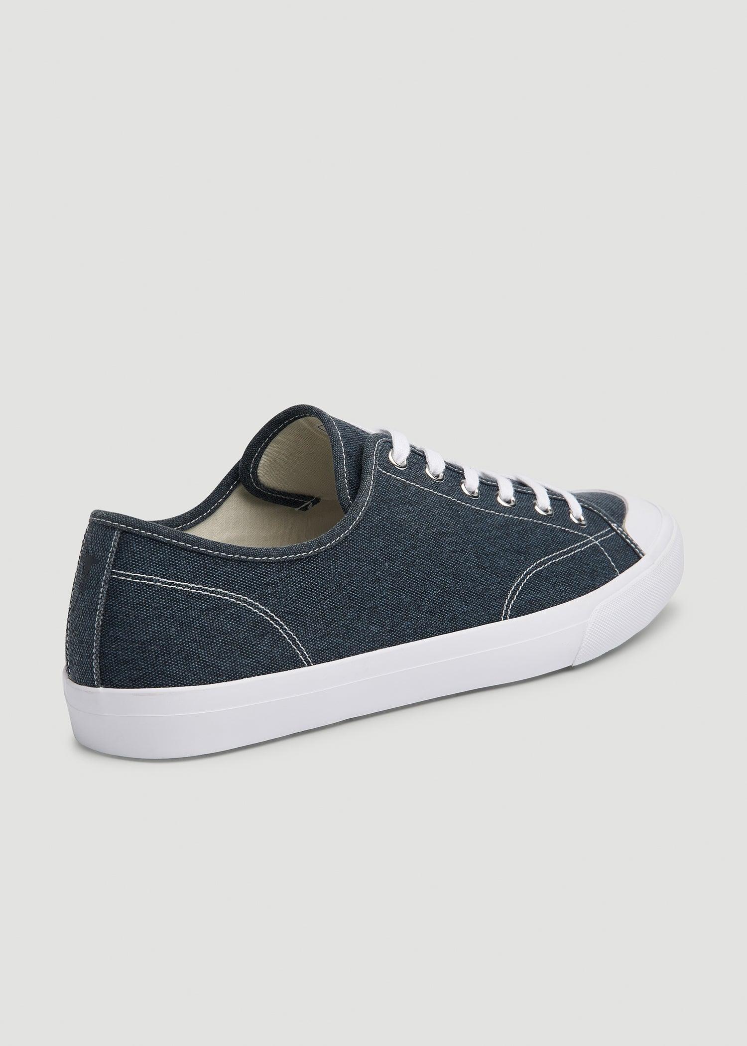 Vulcanized Sneaker for Tall Men in Navy Blue Product Image