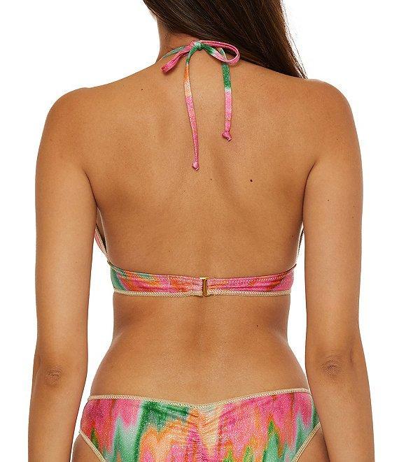 Becca By Rebecca Virtue Mirage Metallic Shirred Back Hipster Swim Bottom Product Image