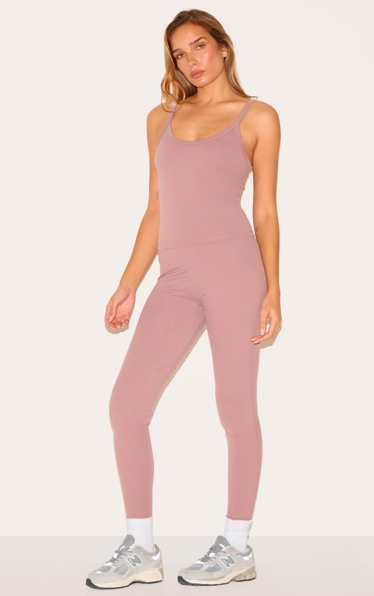 Mauve Ultimate Sculpt Strappy Gym Vest Product Image