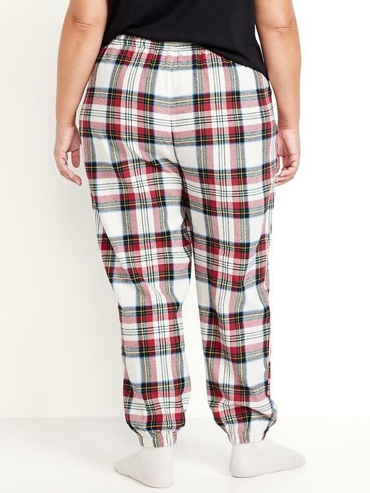 High-Waisted Flannel Pajama Joggers for Women Product Image