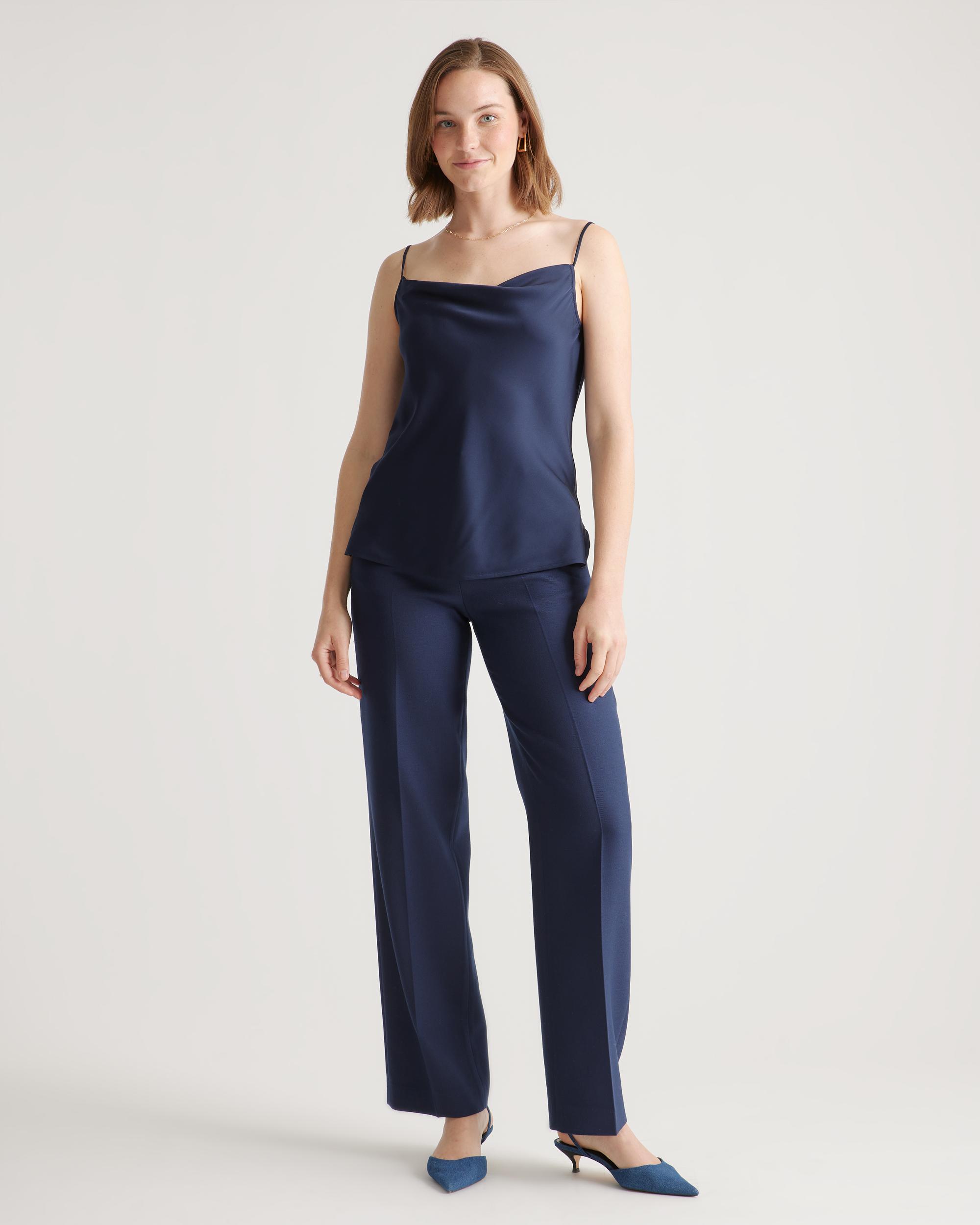 Quince | Women's Washable Stretch Silk Cowl Neck Cami Size XS Product Image
