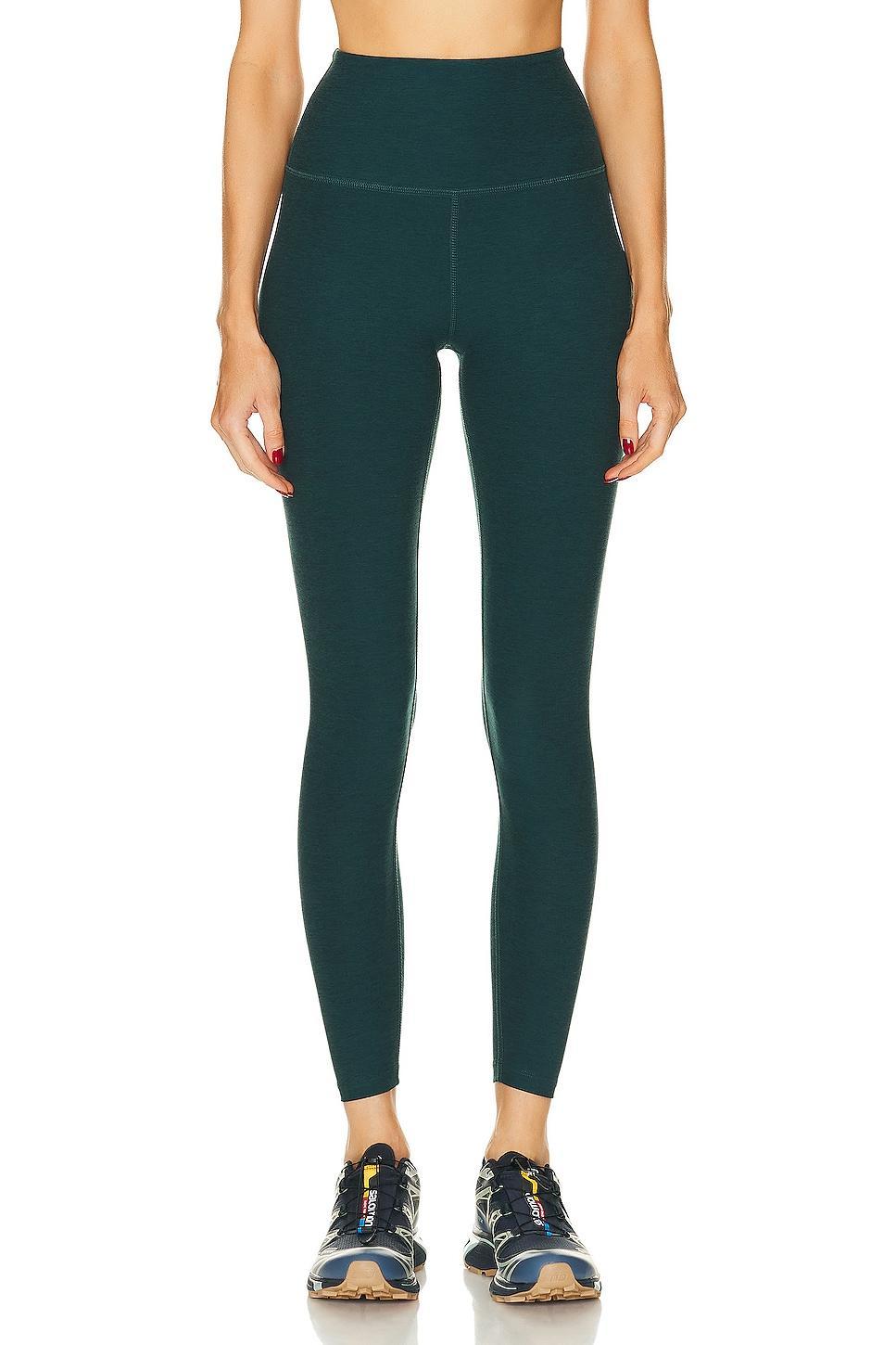 Beyond Yoga Spacedye Caught In The Midi High-Waisted Legging (Warm Clay Heather) Women's Casual Pants Product Image