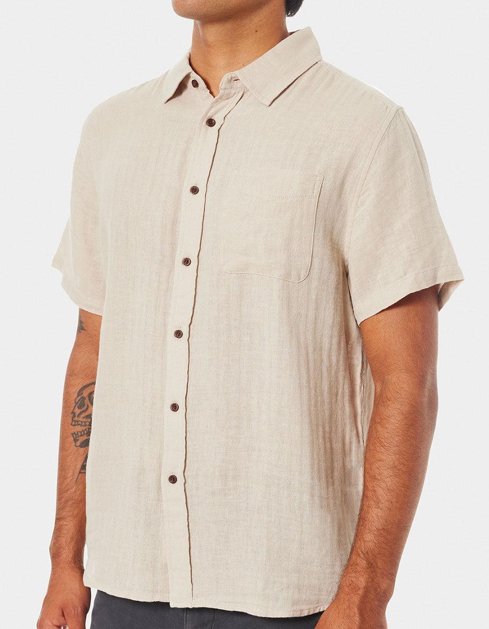 KATIN Alan Mens Button Up Shirt - BEIGE Product Image
