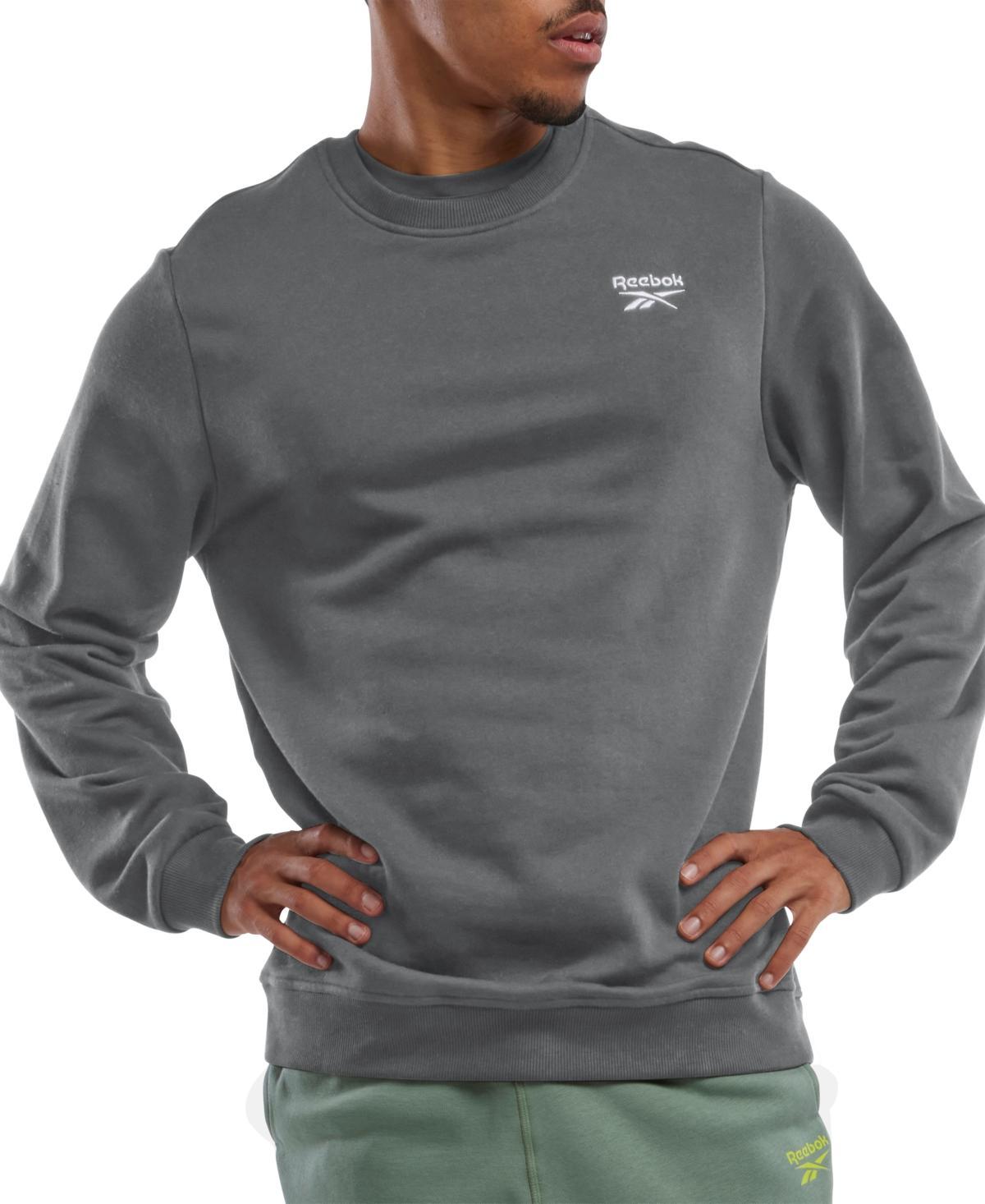 Reebok Mens Identity Vector Regular-Fit Logo-Print Fleece Sweatshirt Product Image