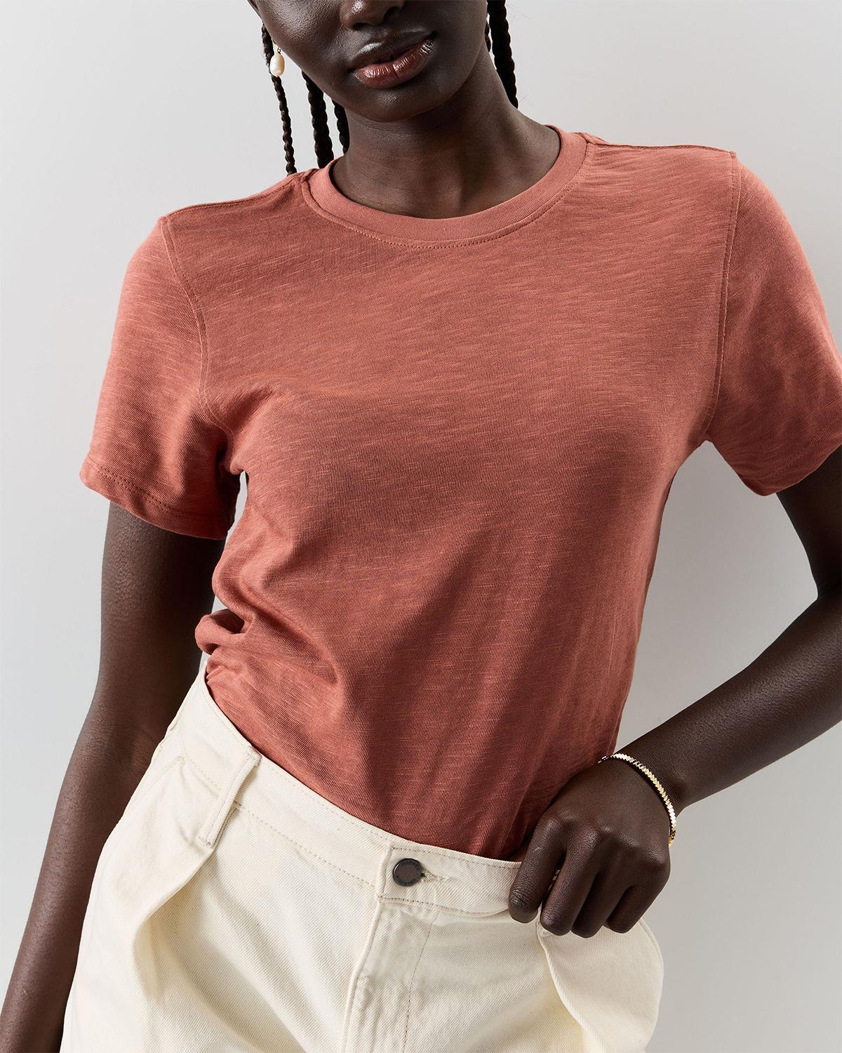 Quince | Women's Slub Crewneck T-Shirt Size XS, Organic Cotton Product Image