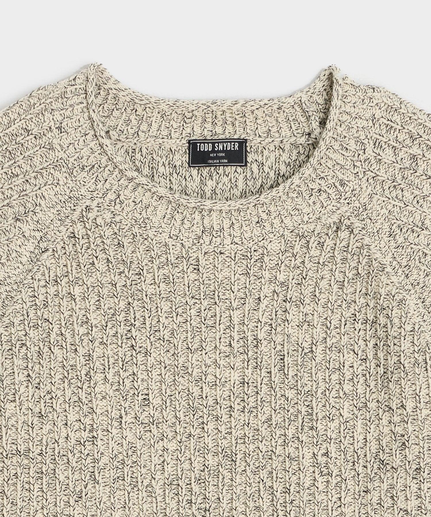 Cotton Ribbed Crewneck Sweater Product Image