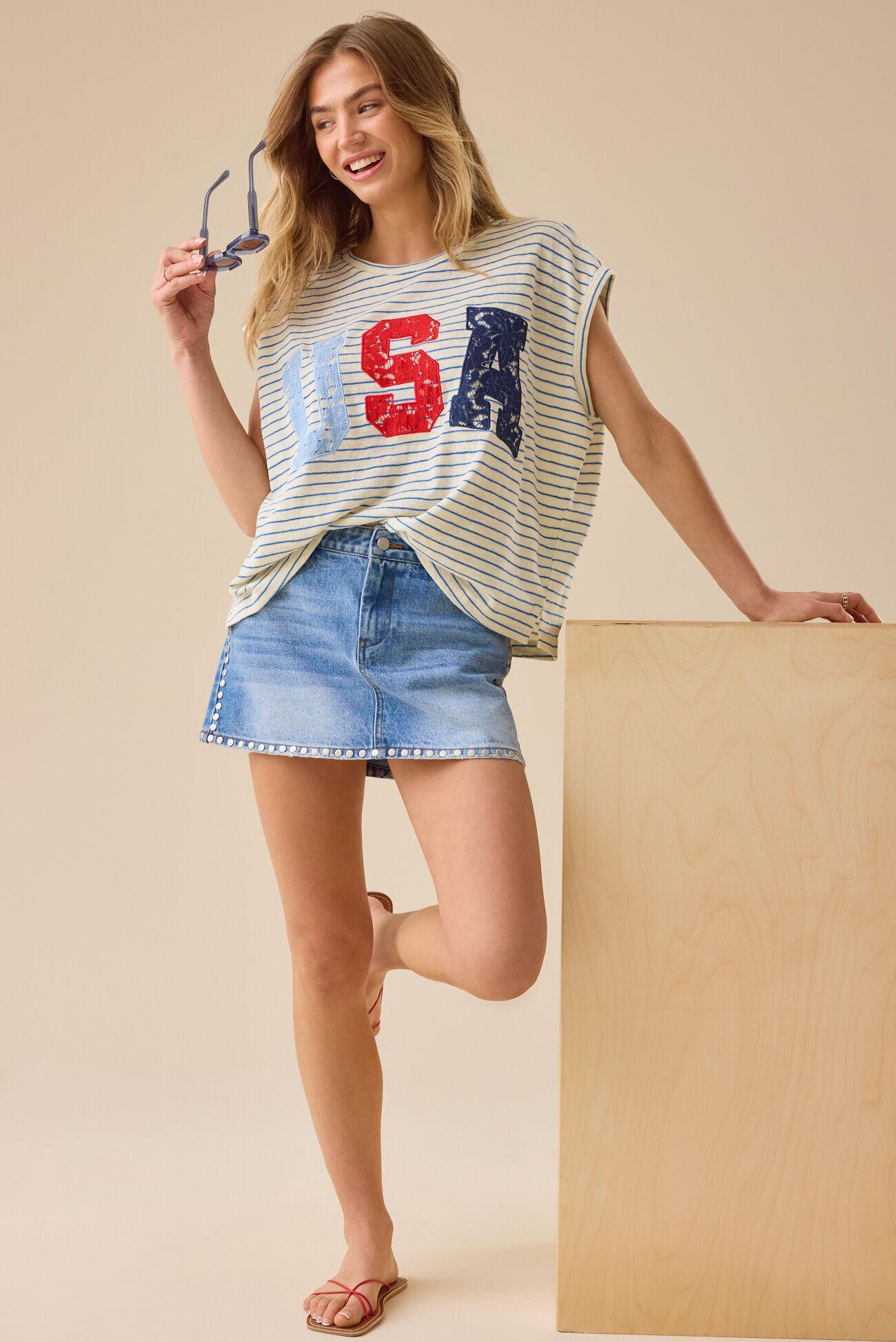 True Spirit USA Boxy Tee Product Image