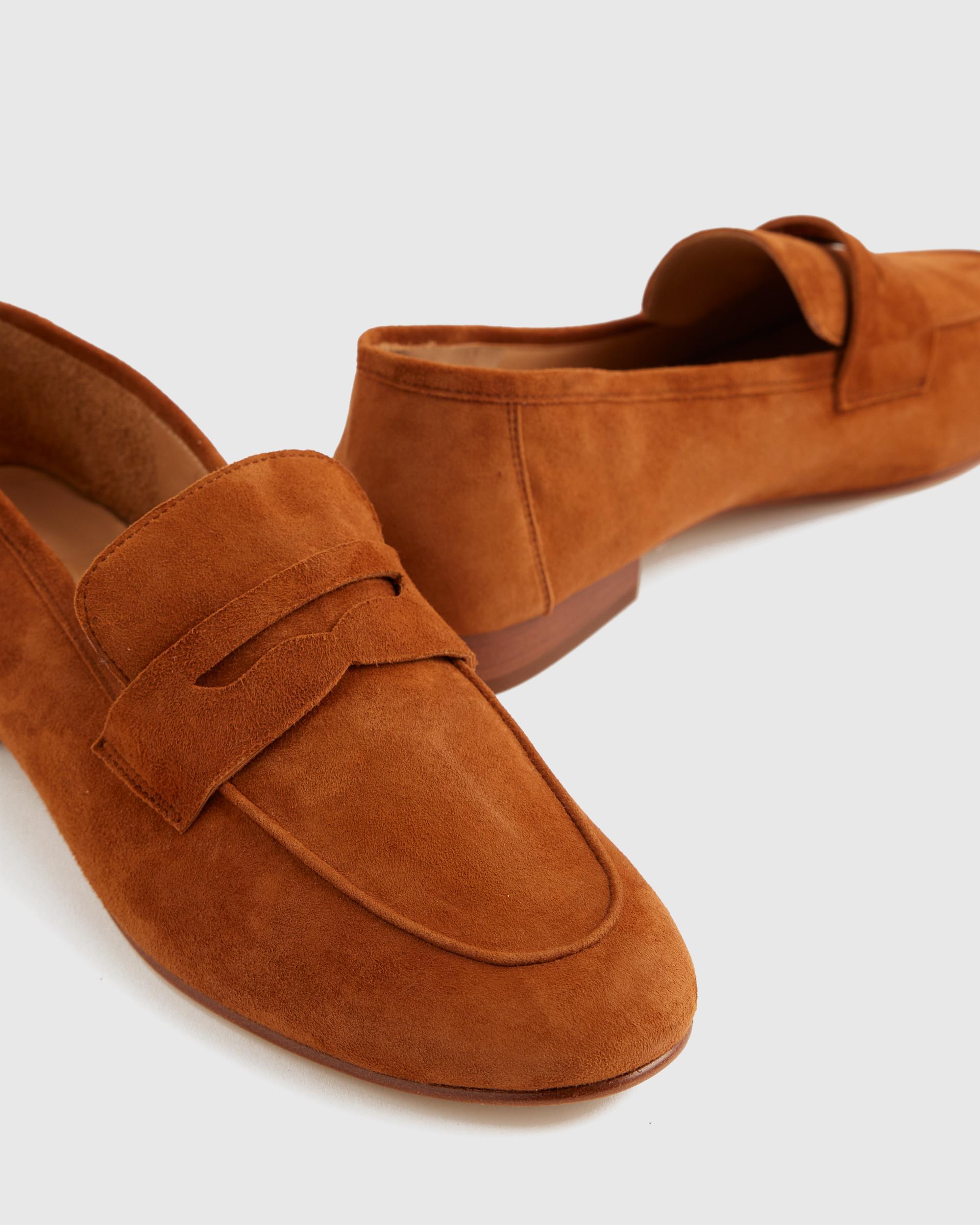 Quince | Women's Italian Suede Penny Loafer Suede Leather Product Image