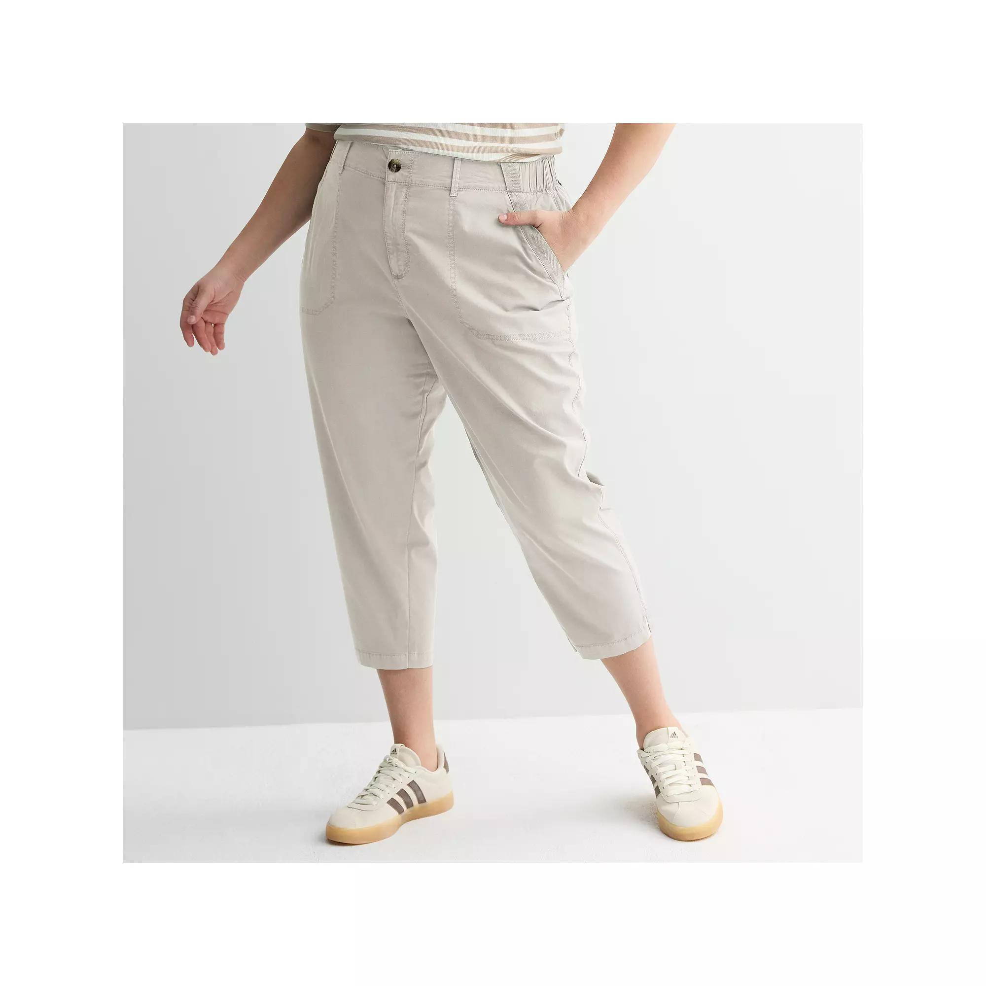 Women's Sonoma Goods For Life Utility Capri, Size: 0X, Red Wind Product Image