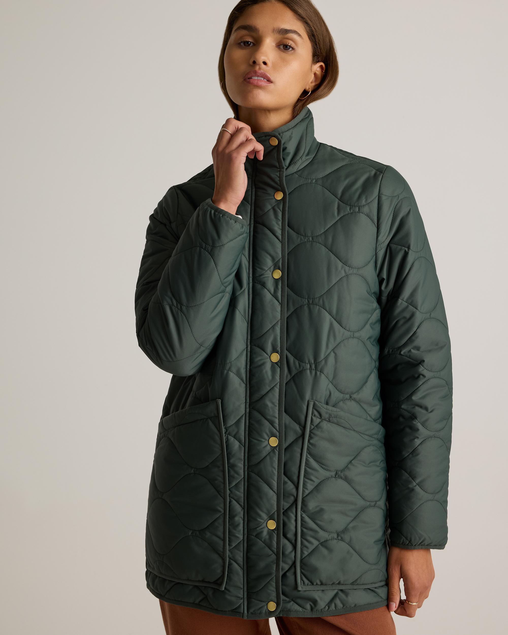 Quince | Women's Featherless Quilted Long Puffer Jacket Size XL, Nylon Product Image