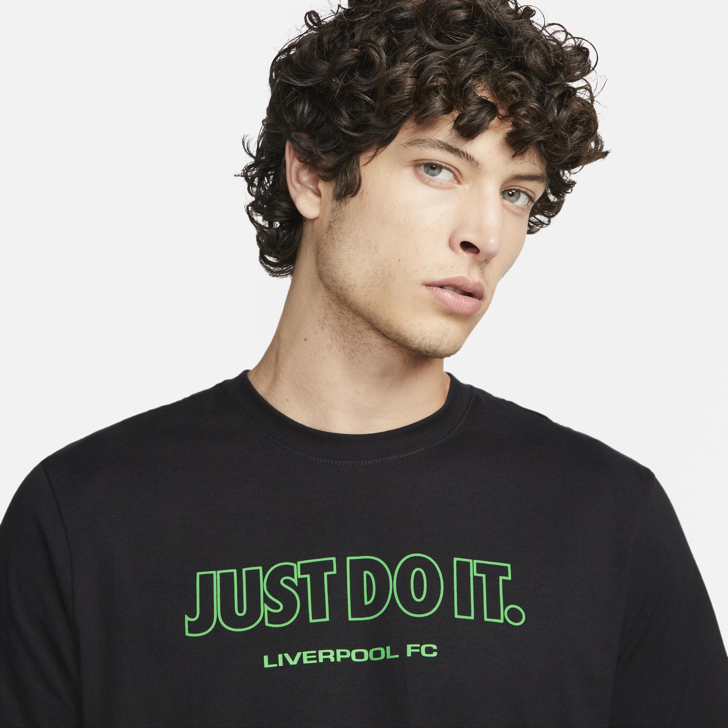 Men's Nike Black Liverpool Just Do It T-Shirt, Size: Small, Lvp Black Product Image