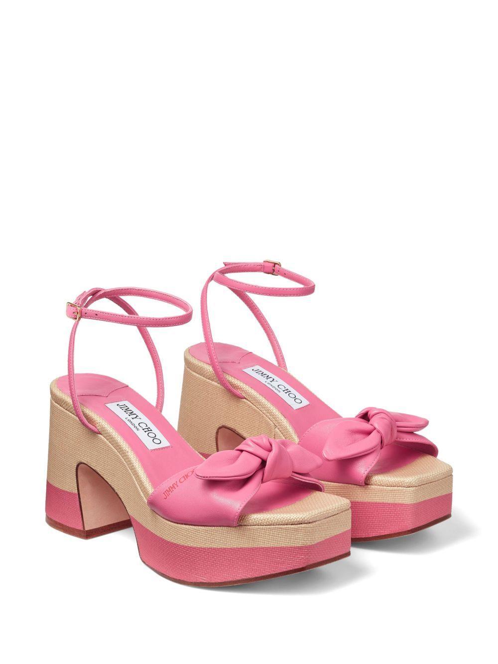 Ricia 95mm platform leather sandals Product Image