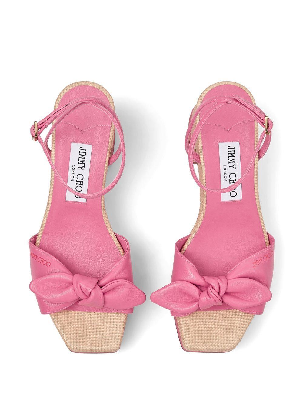 Ricia 95mm platform leather sandals Product Image