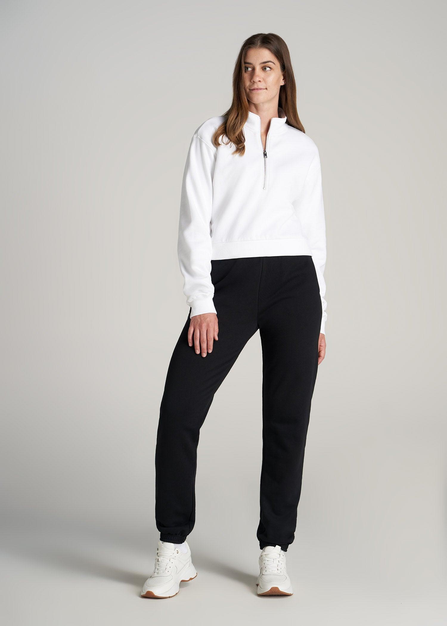 Wearever Fleece Relaxed Women's Tall Sweatpants in Black Product Image