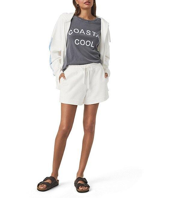 Splendid Terry Knit Sun Print Mid Rise Lounge Shorts Product Image
