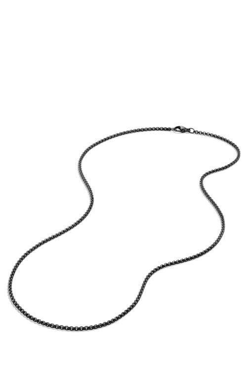 David Yurman Gray Titanium & Stainless Steel Small Box Chain Necklace, 18 Product Image