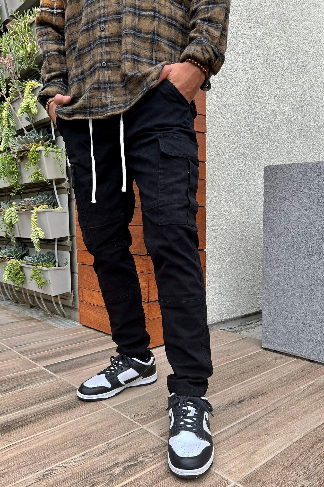 Kyle Slim Cargo Pants - Black Product Image