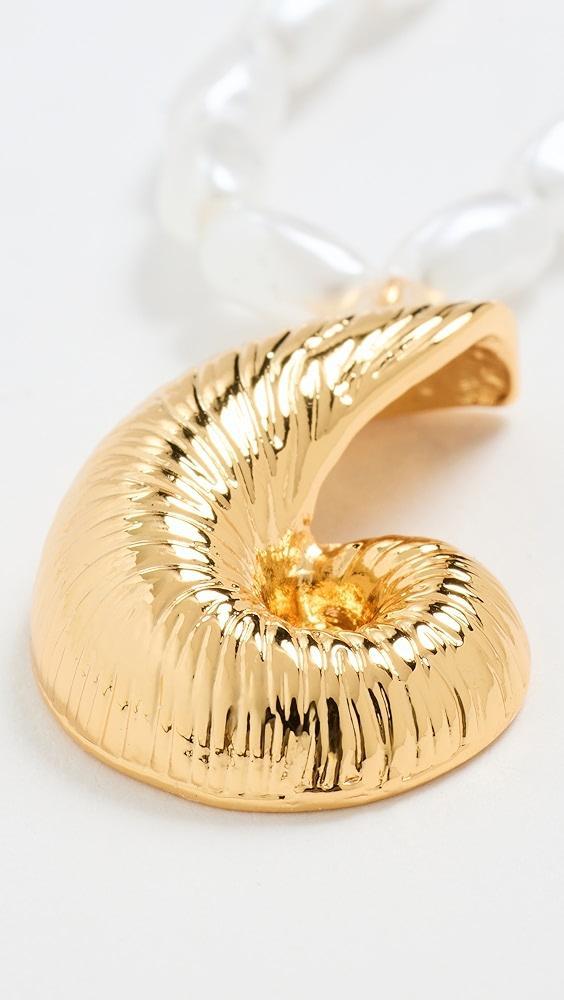 Kenneth Jay Lane Gold Seashell Pendant Necklace | Shopbop Product Image