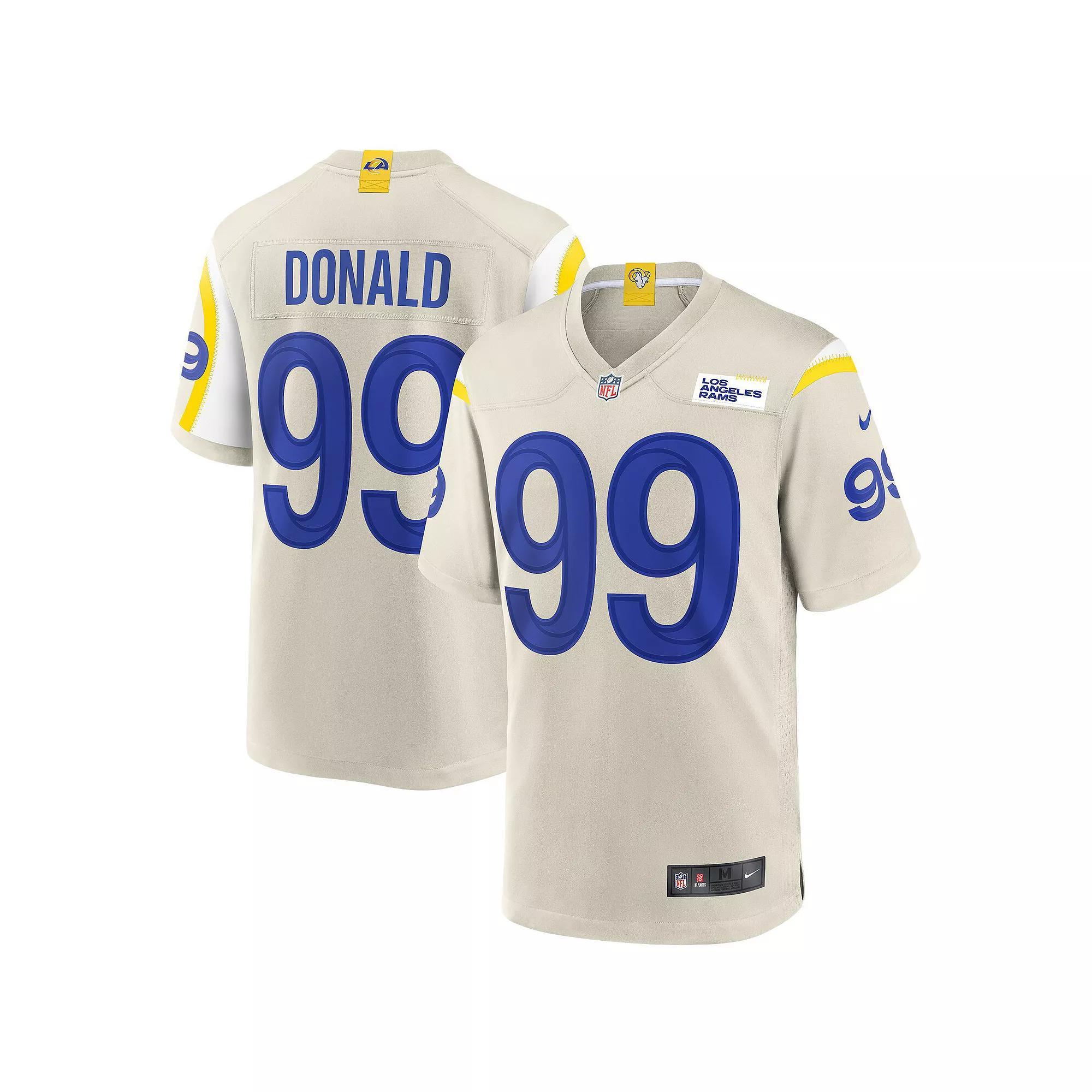 Men's Nike Aaron Donald Bone Los Angeles Rams Game Jersey, Size: Medium, Beige Product Image