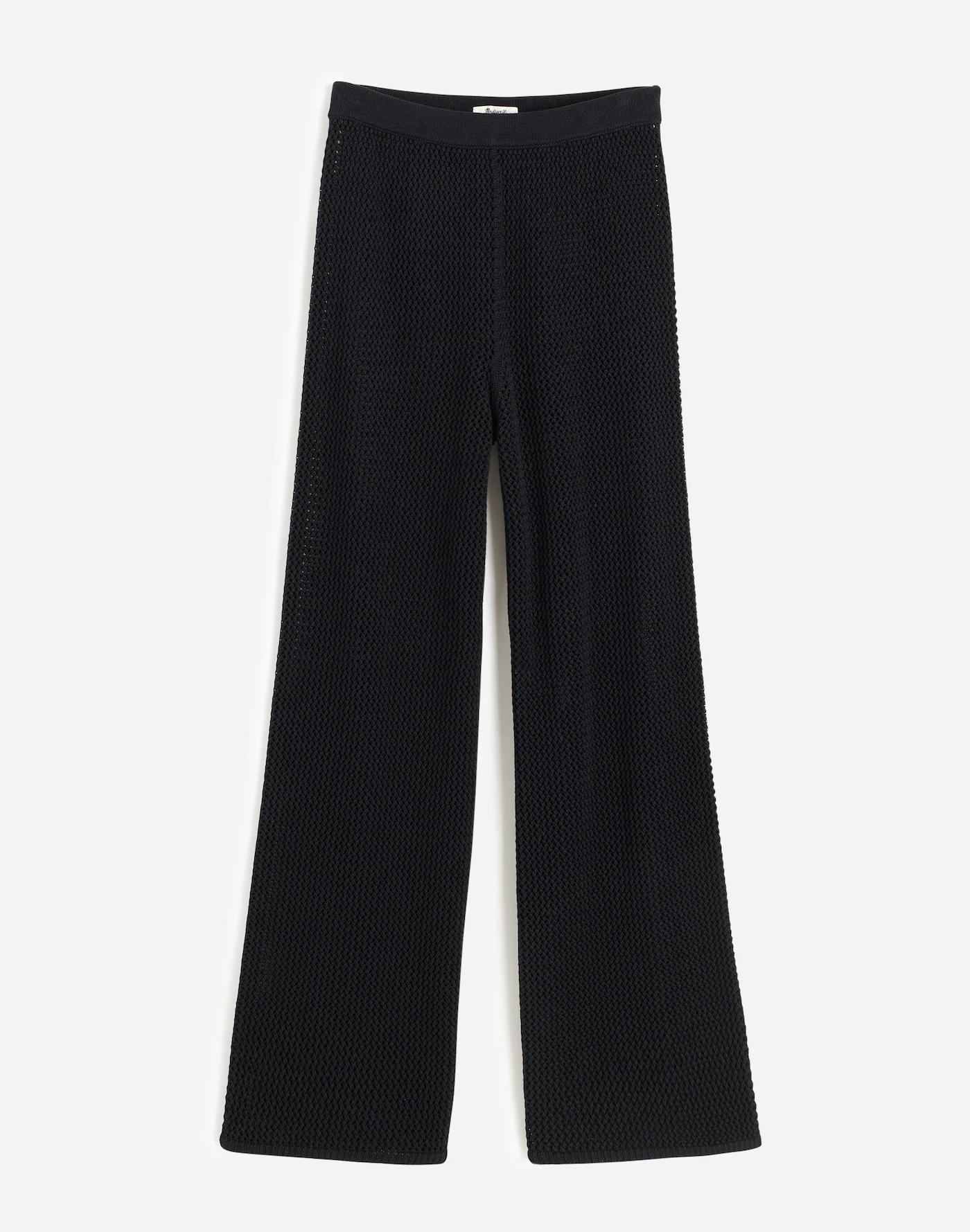 Open-Stitch Sweater Pants Product Image